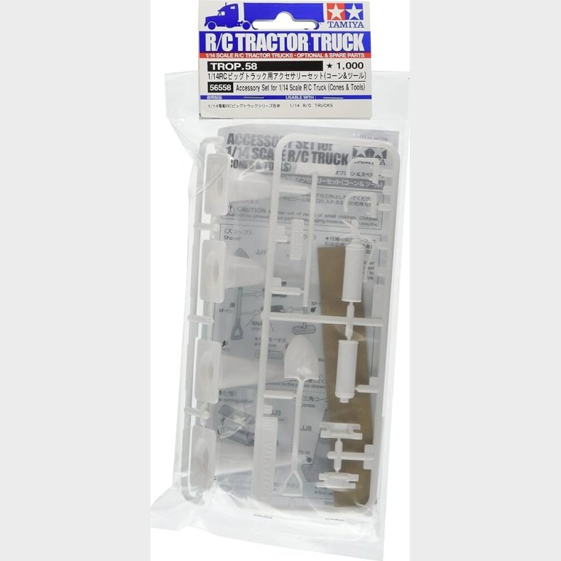 Tamiya - Accessory Set Cones &amp; Tools For Rc Truck - 1:14 - 56558
