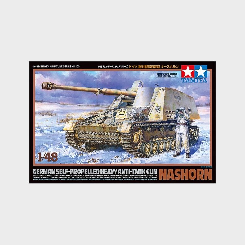 Tamiya - Nashorn Self-propelled Heavy Anti-tank Gun Byggest - 1:48 - 32600