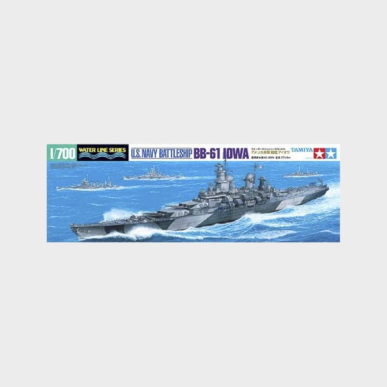 Tamiya - Iowa Bb-61 U.s. Navy Battleship Byggest - 1:700 - 31616