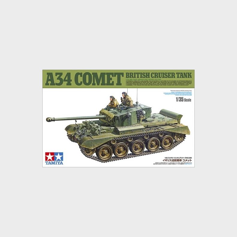 Tamiya - A34 Comet British Cruiser Tank Byggest - 1:35 - 35380