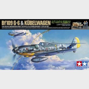 Tamiya - Messerschmitt Bf 109 G-6 & Kübelwagen Byggest - 1:48 - 25204