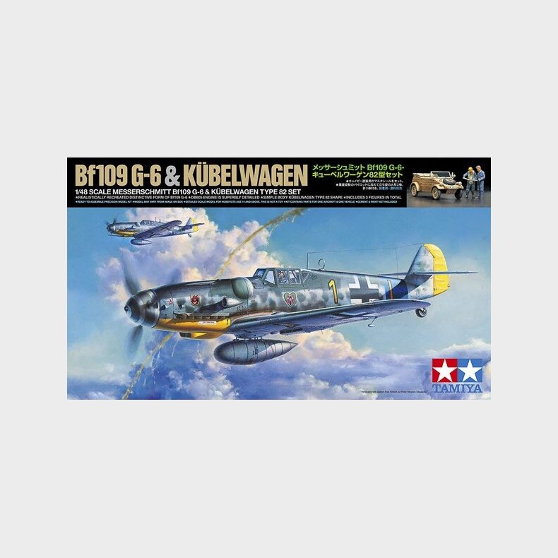 Tamiya - Messerschmitt Bf 109 G-6 &amp; K&uuml;belwagen Byggest - 1:48 - 25204