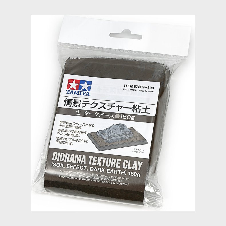 Tamiya - Diorama Texture Clay Soil Effect - Dark Earth - 150 G - 87222