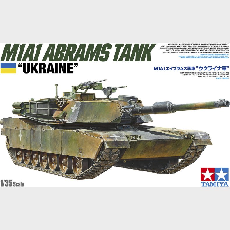 Tamiya - M1a1 Abrams Tank Ukraine Byggest - 1:35 - 25216