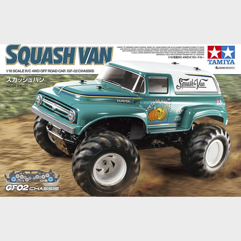 Tamiya - Rc Squash Van Gf-02 Fjernstyret Bil Byggest - 1:10 - 58725