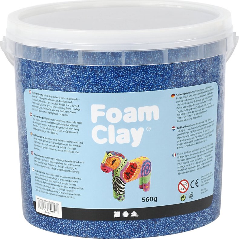 Foam Clay - Bl - Modellervoks I Spand - 560 G