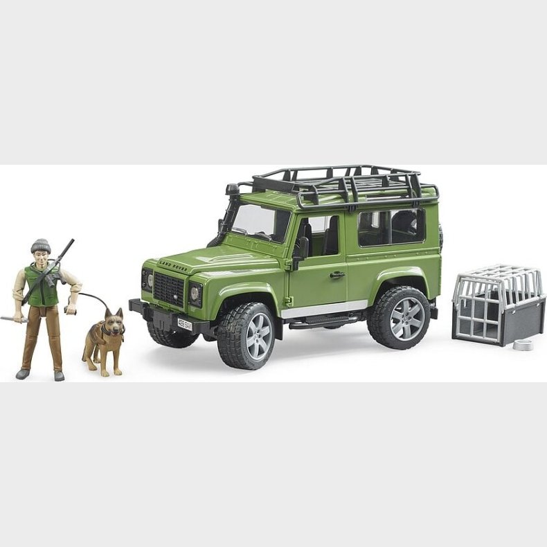 Bruder - Land Rover Defender Med Skovfoged Og Hund