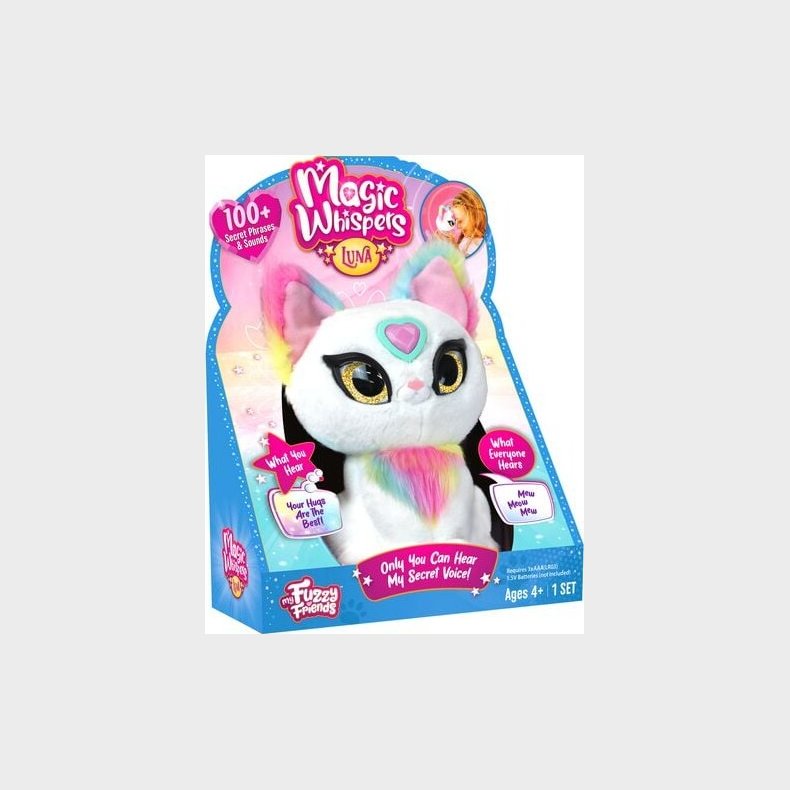 My Fuzzy Friends - Kitty Luna Magic Whispers - Interaktiv Kat - Hvid