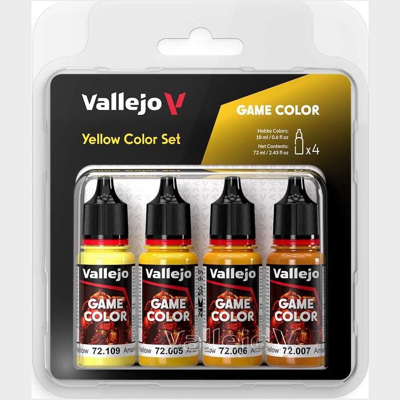 Vallejo - Game Color - Yellow Color Set - 4x18 Ml