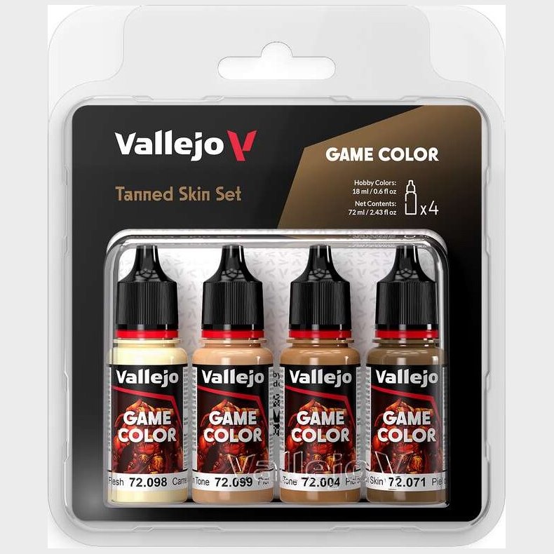 Vallejo - Game Color - Tanned Skin Set - 4x18 Ml - 72380