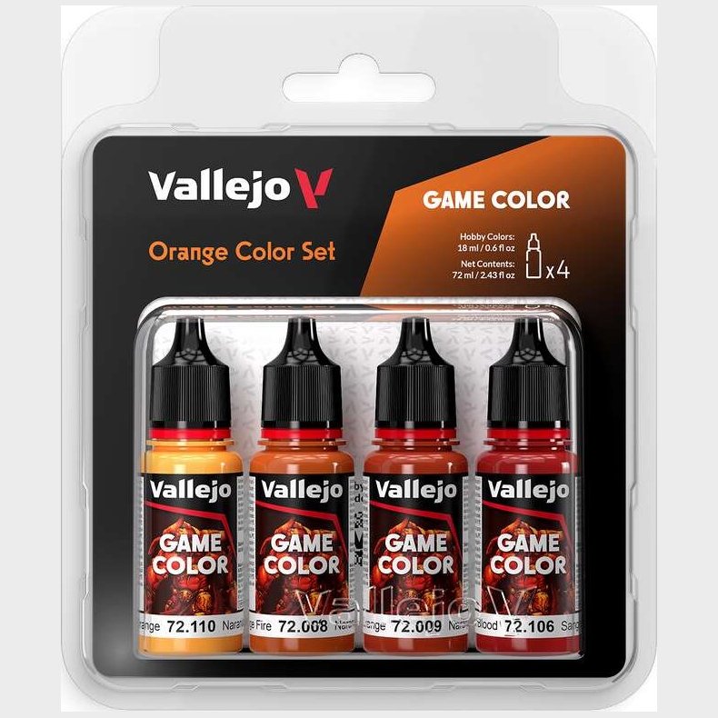 Vallejo - Game Color - Orange Color Set - 4x18 Ml