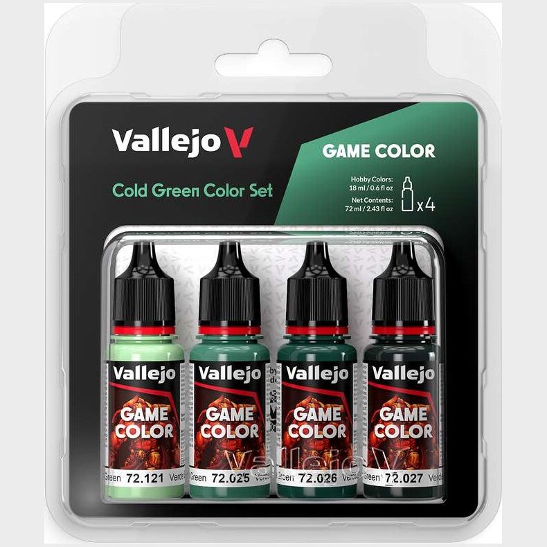 Vallejo - Game Color - Cold Green Color Set - 4x18 Ml