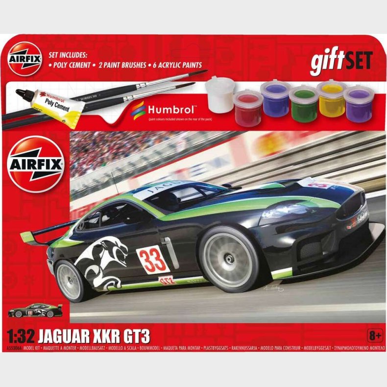 Airfix - Jaguar Xkr Gt3 Modelbil Byggest - 1:32 - A55306a