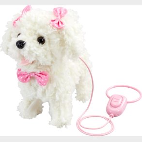 Happy Pets - Walk Along Puppy - Poodle - Interaktiv Hundehvalp