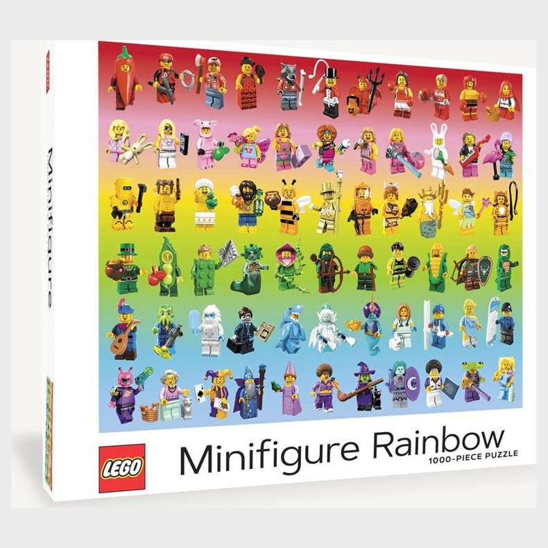 Lego - Minifigure Rainbow Puslespil - 1000 Brikker