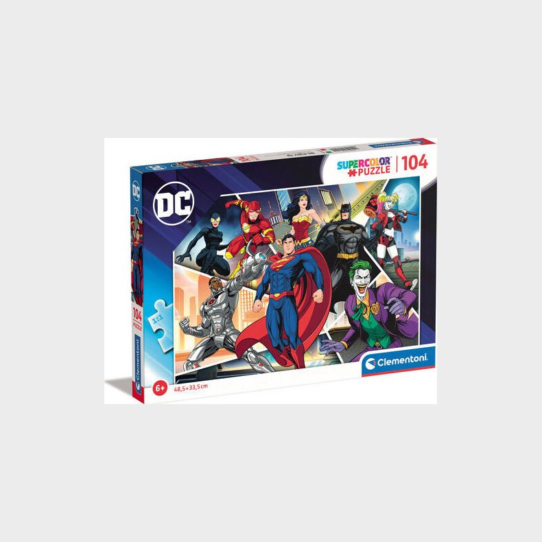 Clementoni Puslespil - Dc Justice League - Color - 104 Brikker