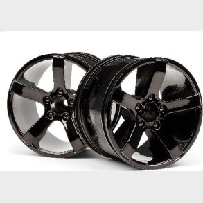 Bullet Mt Wheels Black Chrome (pr) - Hp101309 - Hpi Racing