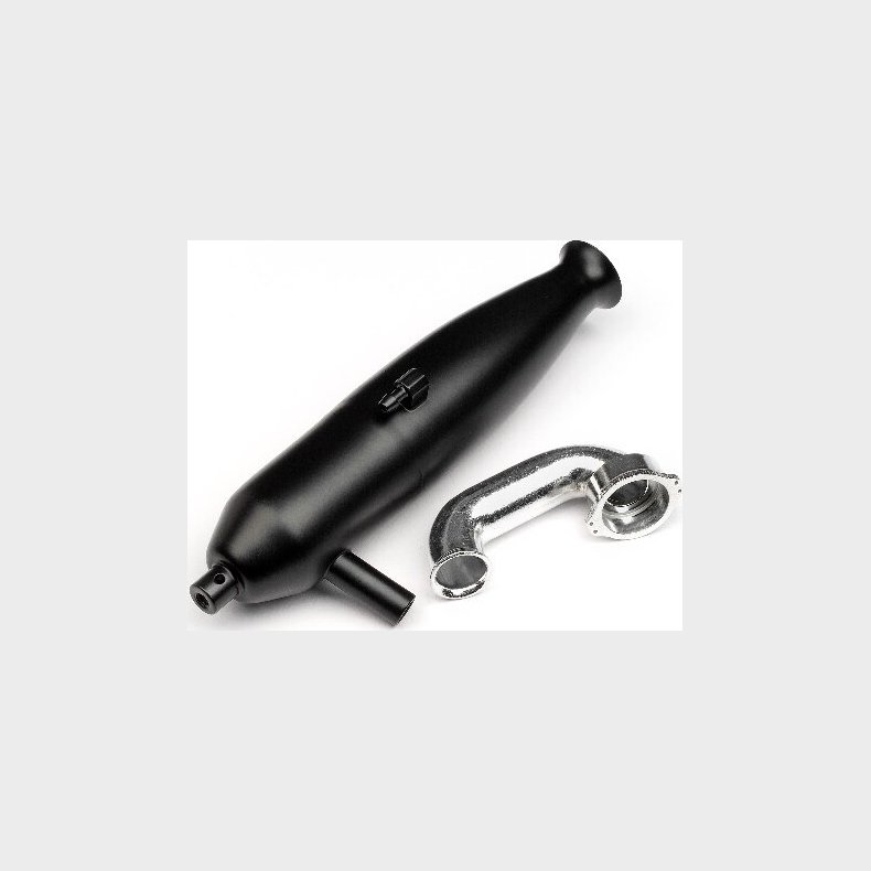 Black Exhaust Pipe &amp; Manifold .28 - Hp101396 - Hpi Racing