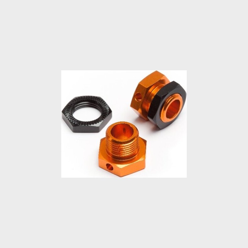 5mm Hex Wheel Adapters Trophy Buggy (orange/black) - Hp101785 - Hpi Racing