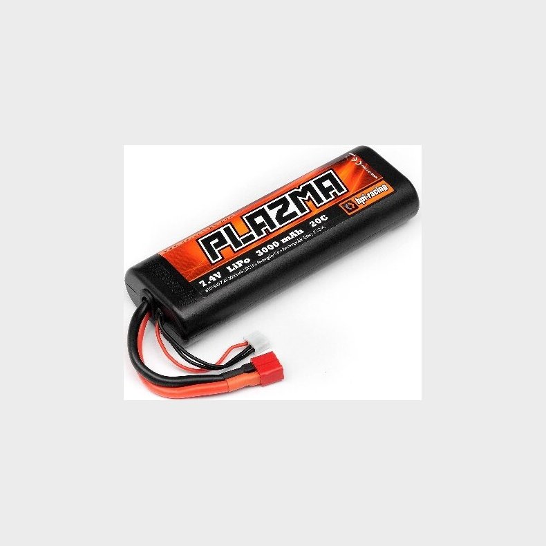 Plazma 7.4v 3000mah 20c Lipo Rnd Case S.pack 22.2w - Hp101940 - Hpi Racing