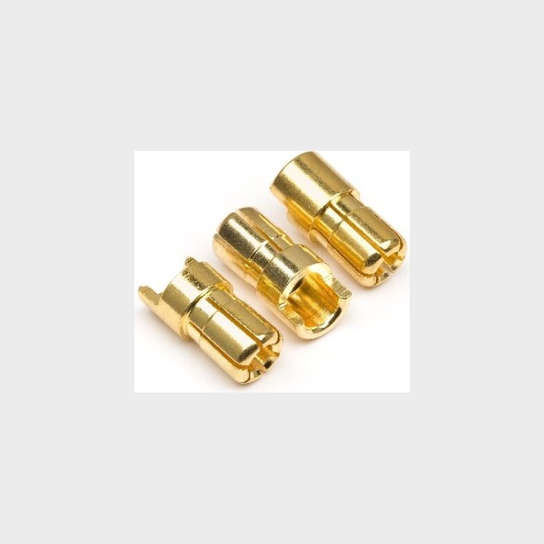 Male Gold Connectors (6.0mm Dia) (3 Pcs) - Hp101952 - Hpi Racing