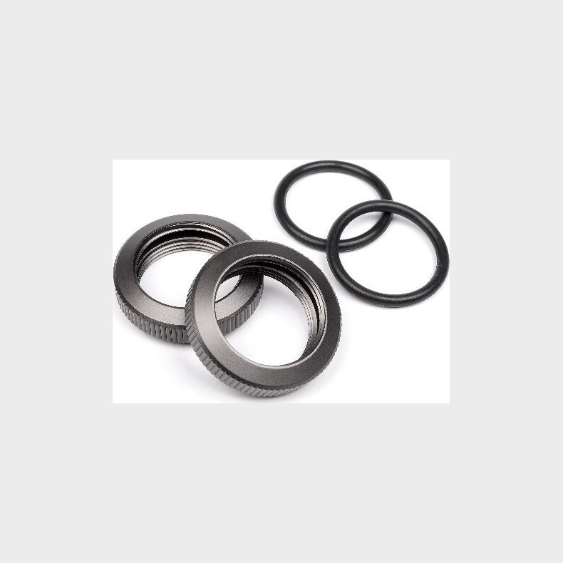 Shock Adjuster Nut 20mm (gunmetal/2pcs) - Hp102155 - Hpi Racing