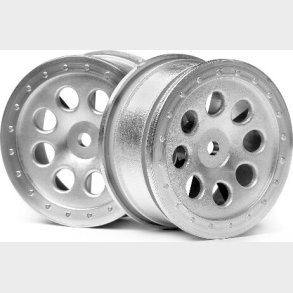 St-8 Wheel Matte Chrome (0mm Offset/2pcs) - Hp103037 - Hpi Racing