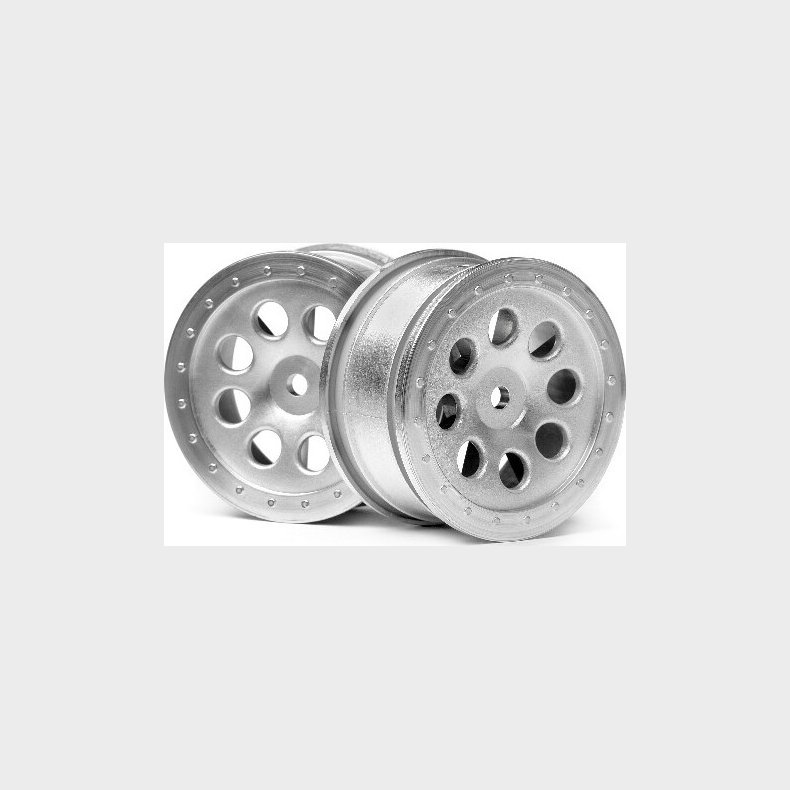 St-8 Wheel Matte Chrome (0mm Offset/2pcs) - Hp103037 - Hpi Racing