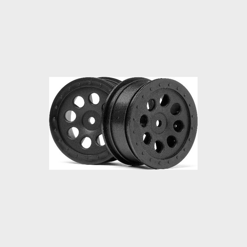St-8 Wheel Black (0mm Offset/2pcs) - Hp103039 - Hpi Racing