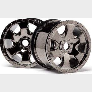 Warlock Wheel Black Chrome (83x56mm/2pcs) - Hp105801 - Hpi Racing