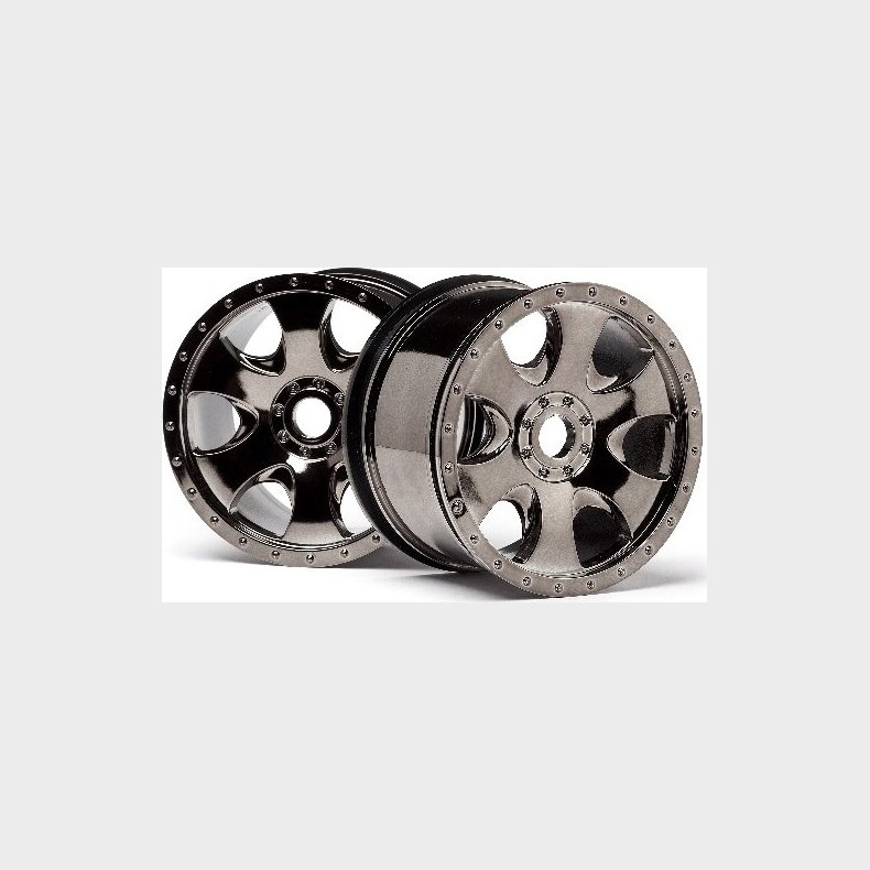 Warlock Wheel Black Chrome (83x56mm/2pcs) - Hp105801 - Hpi Racing