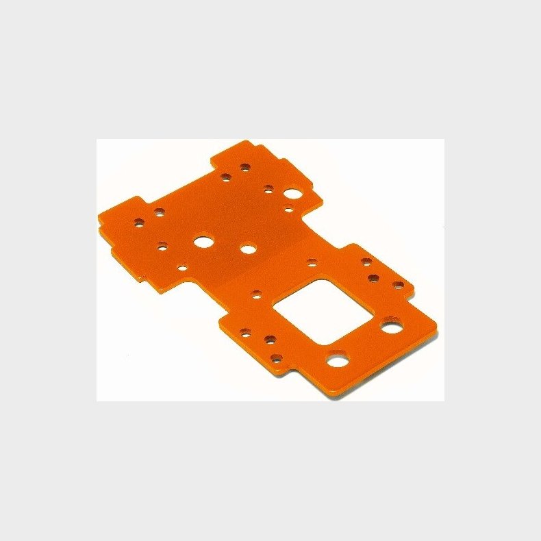 Bulkhead Lower Plate 2.5mm (orange) - Hp105892 - Hpi Racing