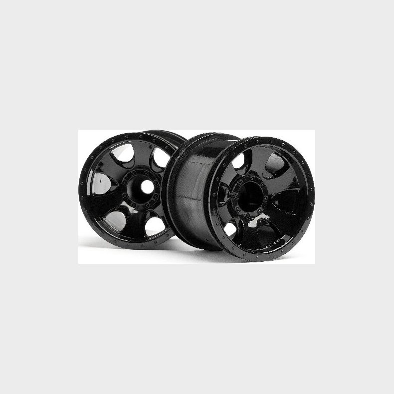 Warlock Wheel Black (2.2in/2pcs) - Hp106724 - Hpi Racing