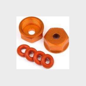 Aluminum Bottom Shock Cap (orange/2pcs) - Hp108071 - Hpi Racing