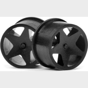 Q32 Super Star Wheel Set F/r (blk/18x10/18x14/4pcs - Hp114276 - Hpi Racing