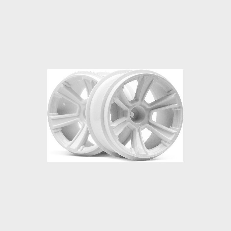 6-shot Mt Wheel (white/2pcs) - Hp115325 - Hpi Racing