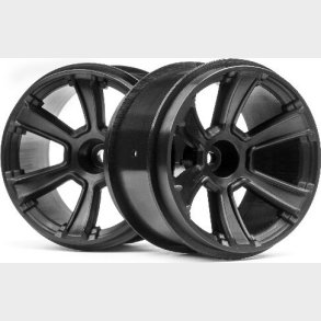 6-shot Mt Wheel (black/2pcs) - Hp115327 - Hpi Racing