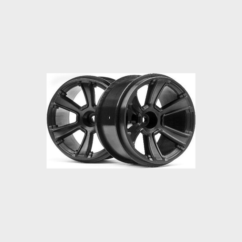 6-shot Mt Wheel (black/2pcs) - Hp115327 - Hpi Racing