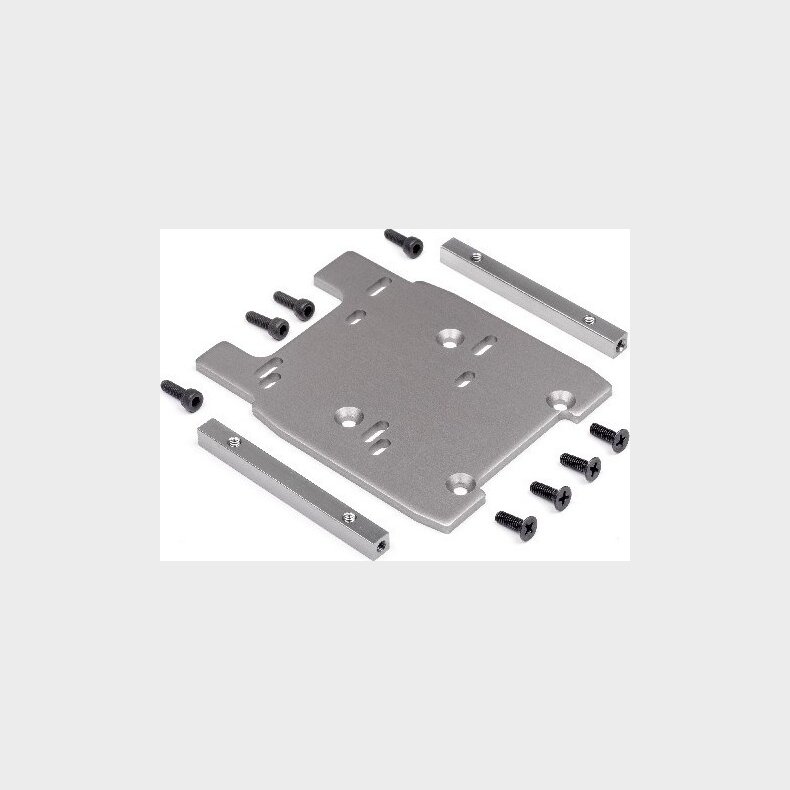 Motor Plate (gray/4mm) - Hp115354 - Hpi Racing