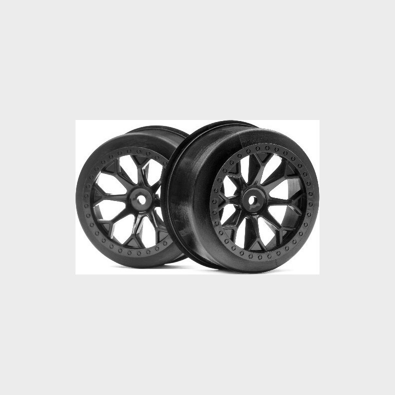 8-shot Sc Wheel (black/2pcs) - Hp116521 - Hpi Racing