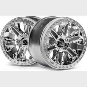 6-shot St Wheel (chrome/2pcs) - Hp116736 - Hpi Racing