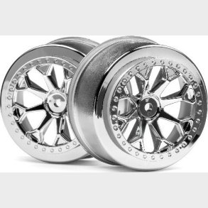 8-shot Sc Wheel (chrome/2pcs) - Hp116739 - Hpi Racing