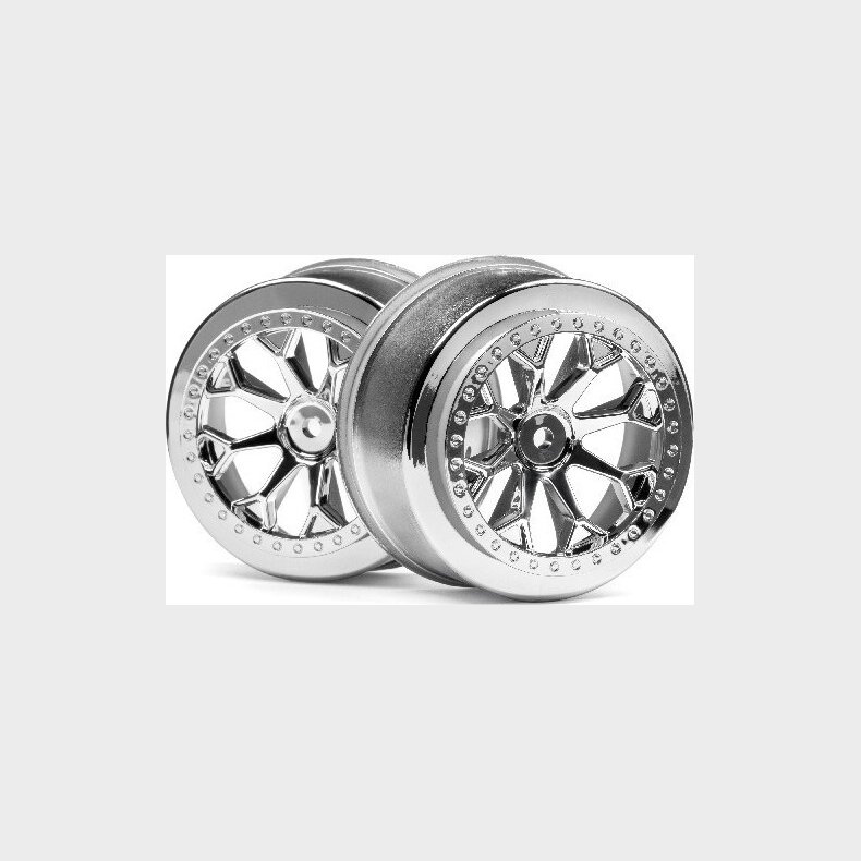 8-shot Sc Wheel (chrome/2pcs) - Hp116739 - Hpi Racing