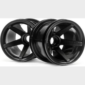 Super Star Mt Wheels Front (black/2.2in/2pcs) - Hp2105 - Hpi Racing