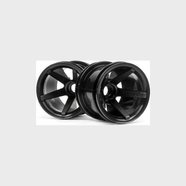 Super Star Mt Wheels Front (black/2.2in/2pcs) - Hp2105 - Hpi Racing