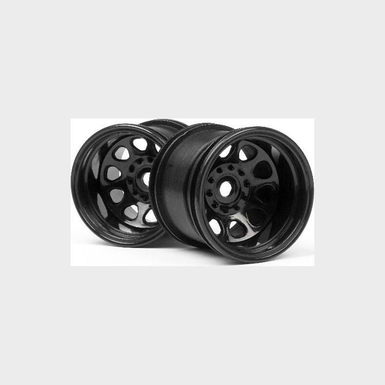 Classic King Wheel Black (2.2in/2pcs) - Hp3061 - Hpi Racing