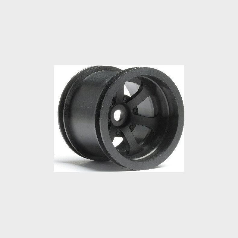 Scorch 6-spoke Wheel Black (2.2in/55x50mm/2pcs) - Hp3094 - Hpi Racing