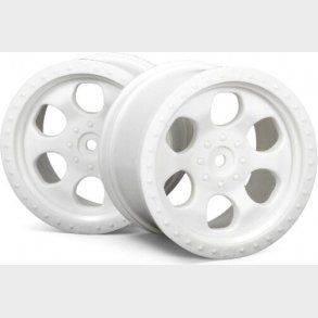 6 Spoke Wheel White (83x56mm/2pcs) - Hp3115 - Hpi Racing