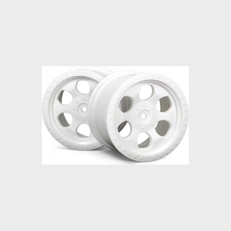 6 Spoke Wheel White (83x56mm/2pcs) - Hp3115 - Hpi Racing