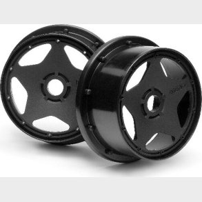 Super Star Wheel Black Front (120x60mm/2pcs) - Hp3221 - Hpi Racing